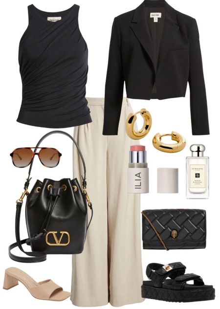 Work outfit 
Black top
Pleated pants
Valentino bag 
#ltkitbag
Resort wear
Vacation outfit
Date night outfit
Spring outfit
#Itkseasonal
#Itkover40
#Itku
#LTKfindsunder50 #LTKworkwear #LTKfindsunder100