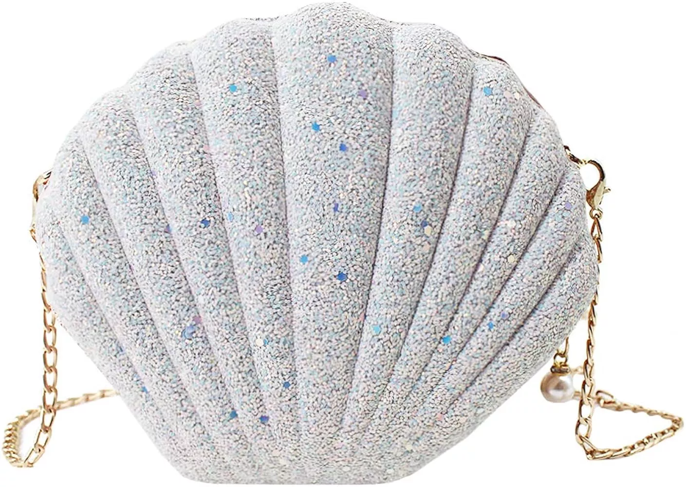 Buy Felice Ann Women Mini Seashell Cross-body Bag Shoulder Bag Evening  Clutch, Sequins Pink, One Size at