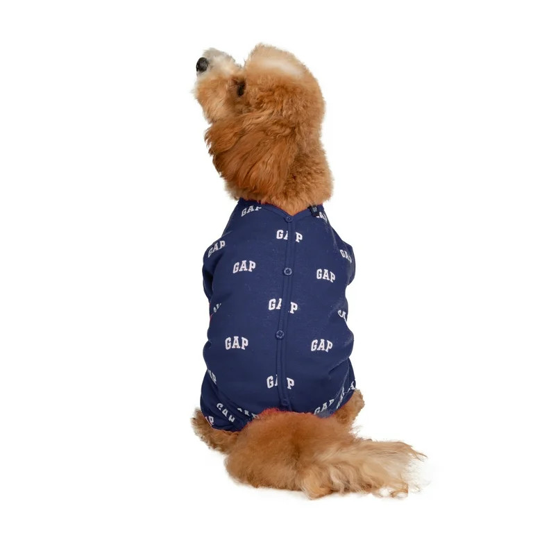 Gap Pet, Dog Clothes, Blue Logo Print Pet Pajama | Walmart (US)