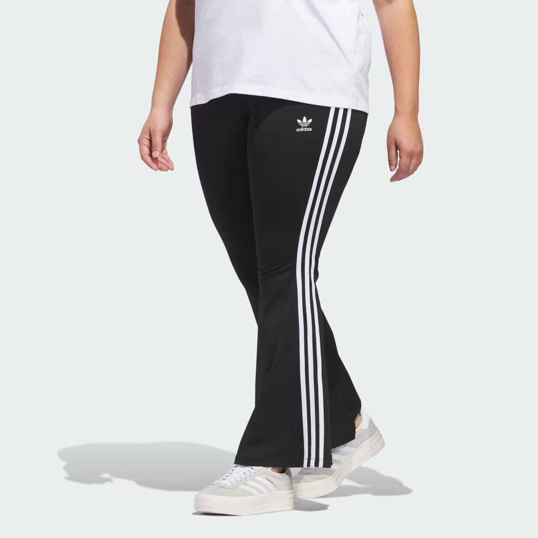 adidas Adicolor Flared Leggings (Plus Size) Black 4X - Womens Originals Pants | adidas (US)