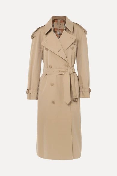 Burberry - The Westminster Long Cotton-gabardine Trench Coat - Beige | NET-A-PORTER (US)