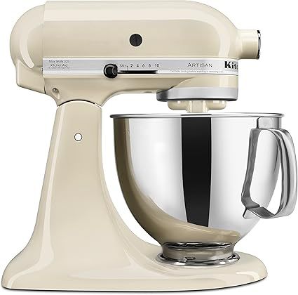 KitchenAid Artisan Series 5 Quart Tilt Head Stand Mixer with Pouring Shield KSM150PS, Almond Crea... | Amazon (US)