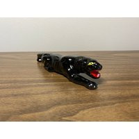 Black Panther Figurine Yellow Eyes | Mid Century Ceramic Hand Painted Empress Japan 7 1/4 | Etsy (US)