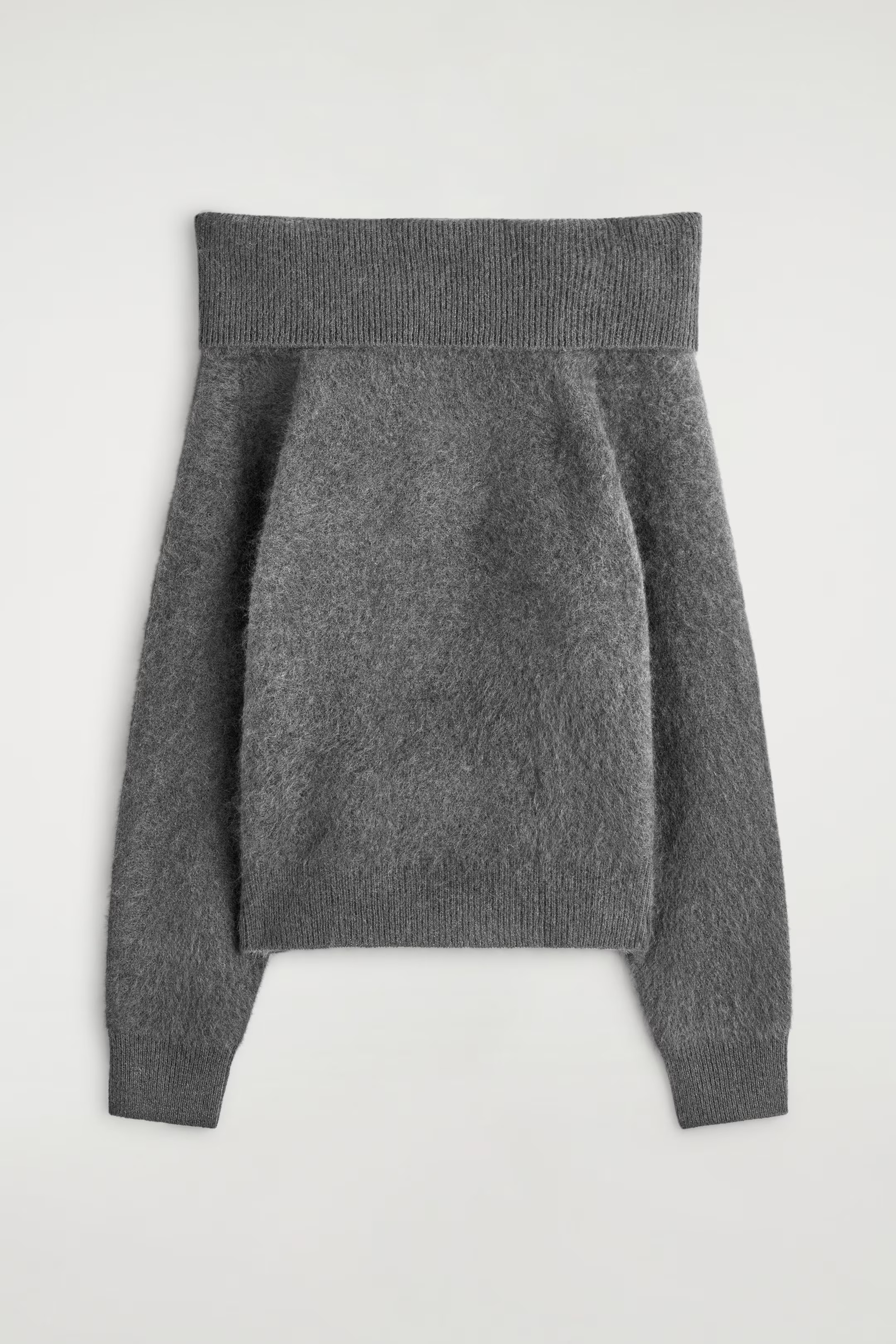OFF-THE-SHOULDER MERINO WOOL JUMPER - GREY | COS GB | COS UK