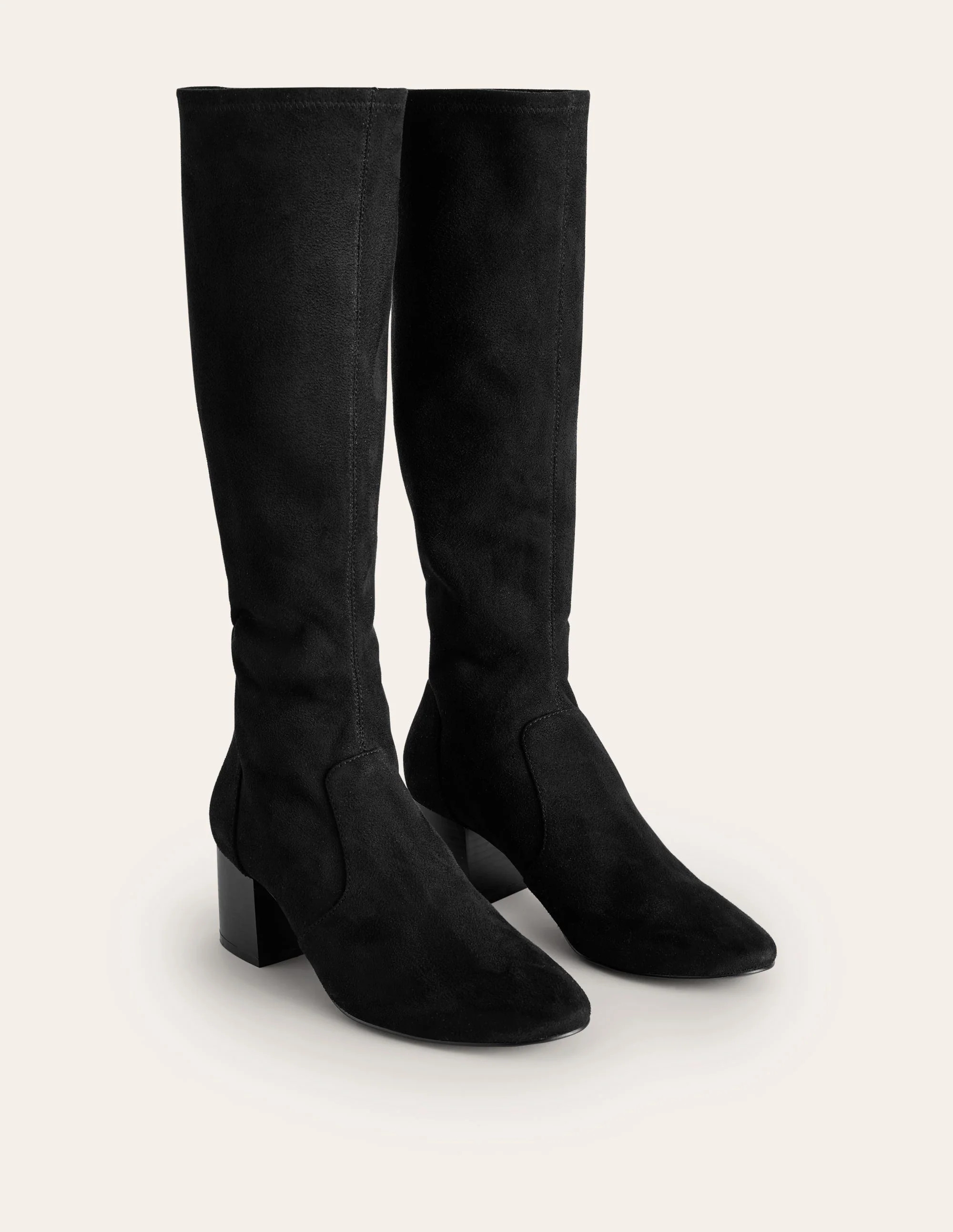 Stretch Knee Heel Boots-Black | Boden (US)