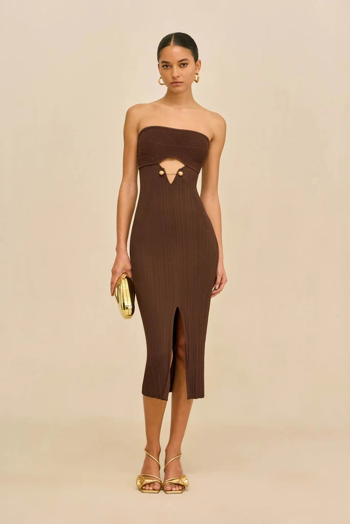 CHRISTY KNIT DRESS - JAVA | Cult Gaia - US