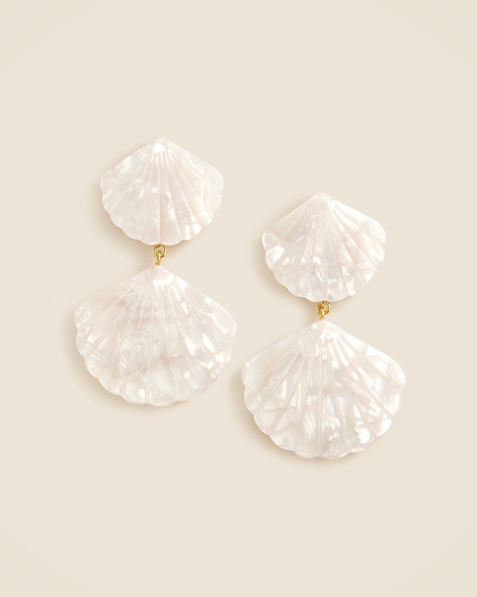 Iridescent shell drop earrings | J. Crew US