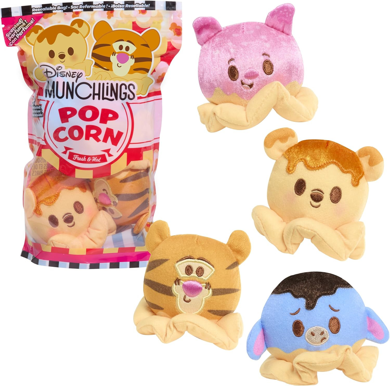 Disney Munchlings Snack Pack Plush Fresh & Hot Popcorn Collectible Plush | Amazon (US)