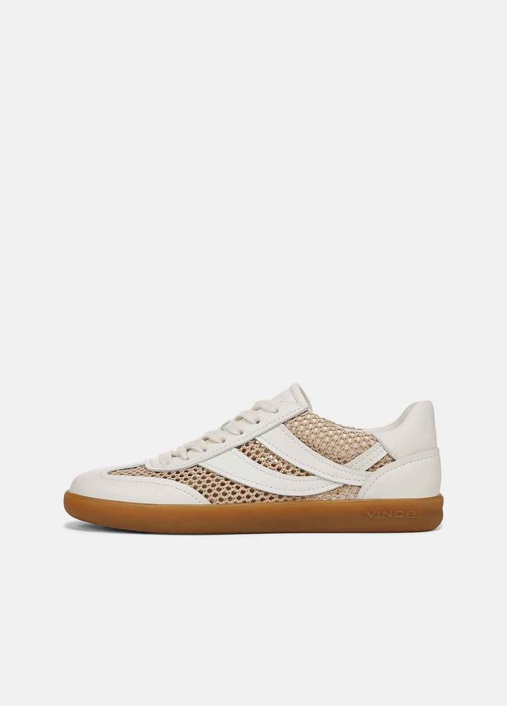 Women's Oasis Netting & Leather Sneaker, Milk/macademia, Size 7.5 Vince | Vince LLC