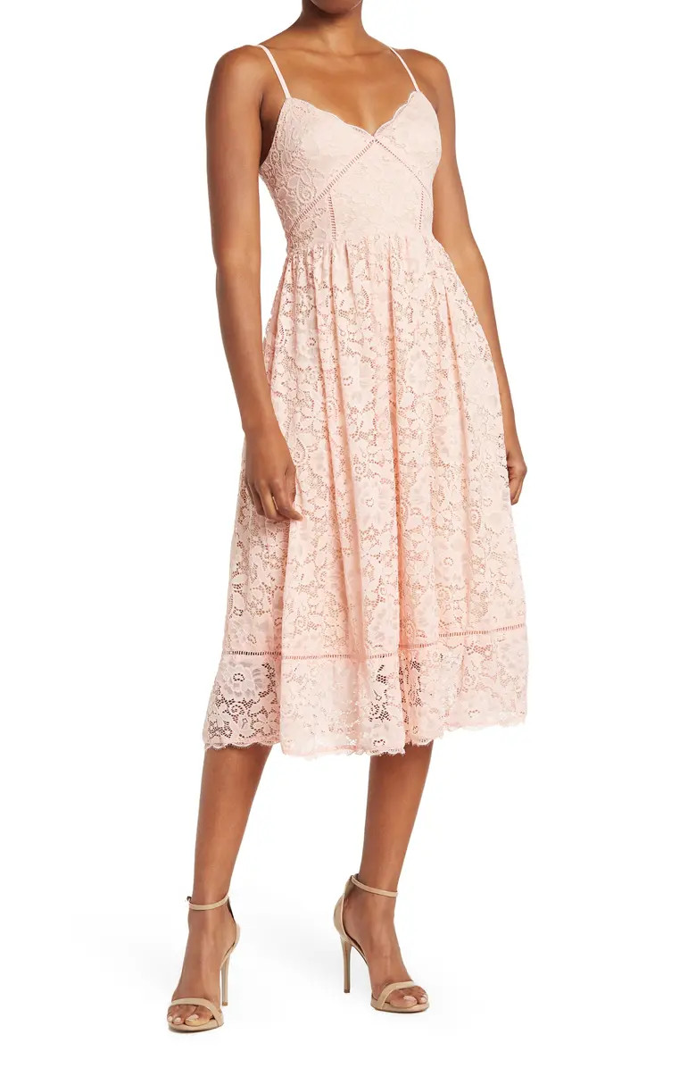 NSR Crochet Stretch Lace Midi Dress | Nordstrom | Nordstrom