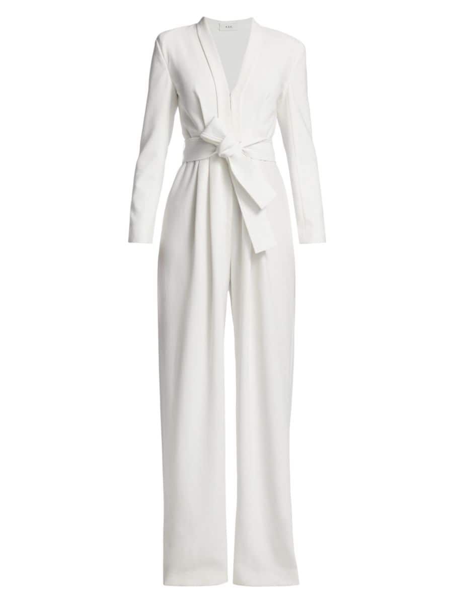 A.L.C. Kieran II Belted Crepe Wide-Leg Jumpsuit | Saks Fifth Avenue