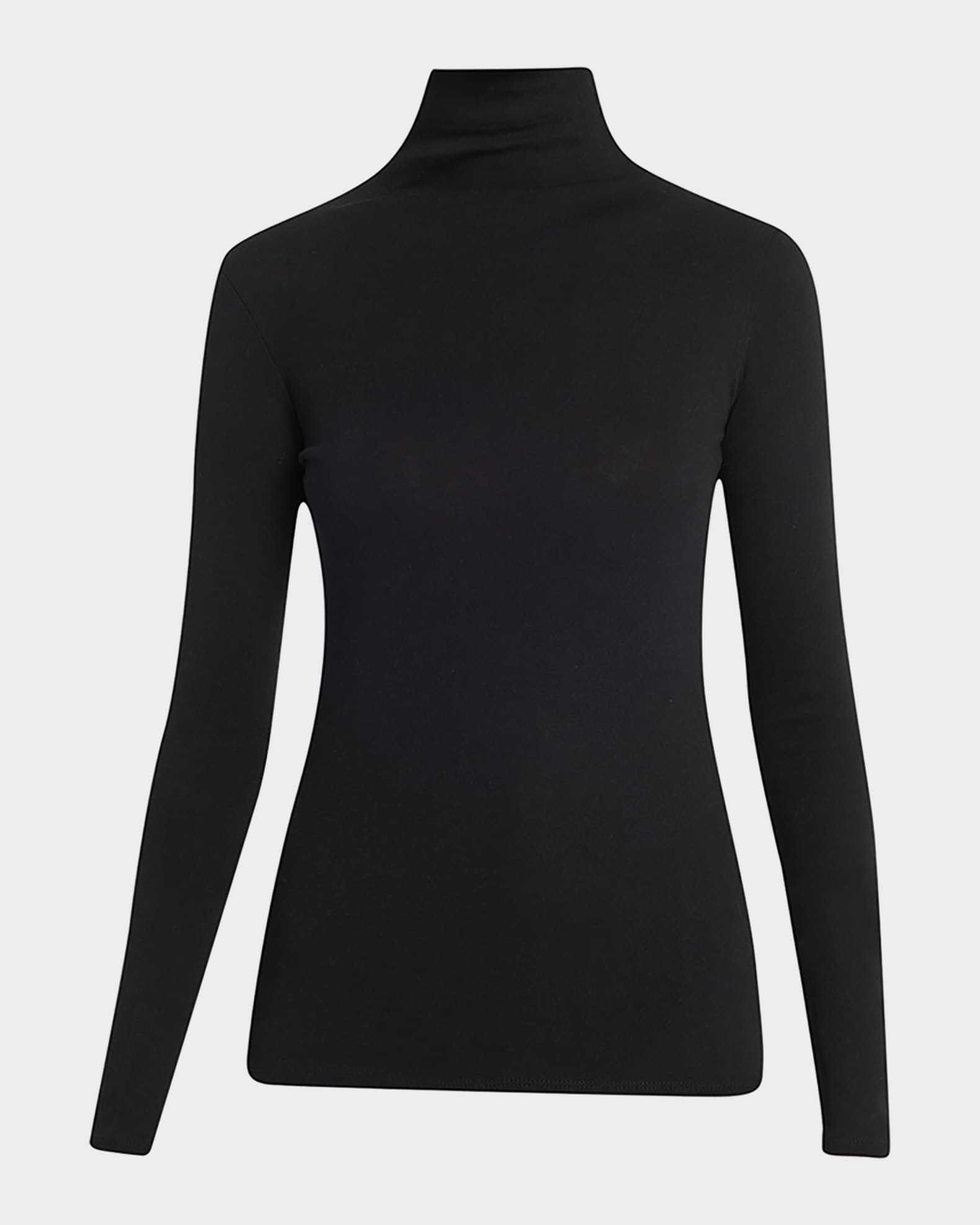 Vince Essential Long-Sleeve Cotton Turtleneck Top | Neiman Marcus
