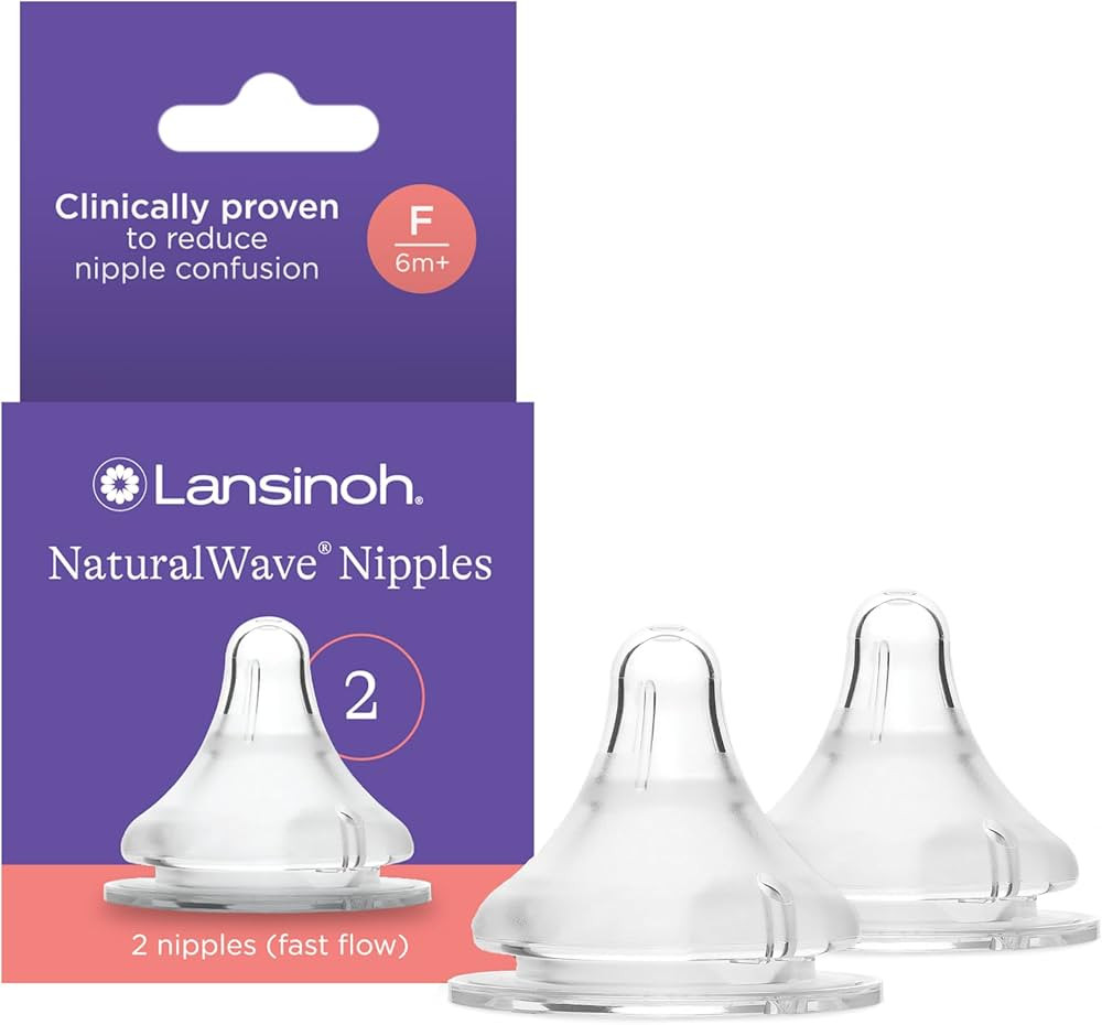 Lansinoh NaturalWave Baby Bottle Nipples – 100% Soft, Durable Silicone, Made Without BPA BPS, A... | Amazon (US)