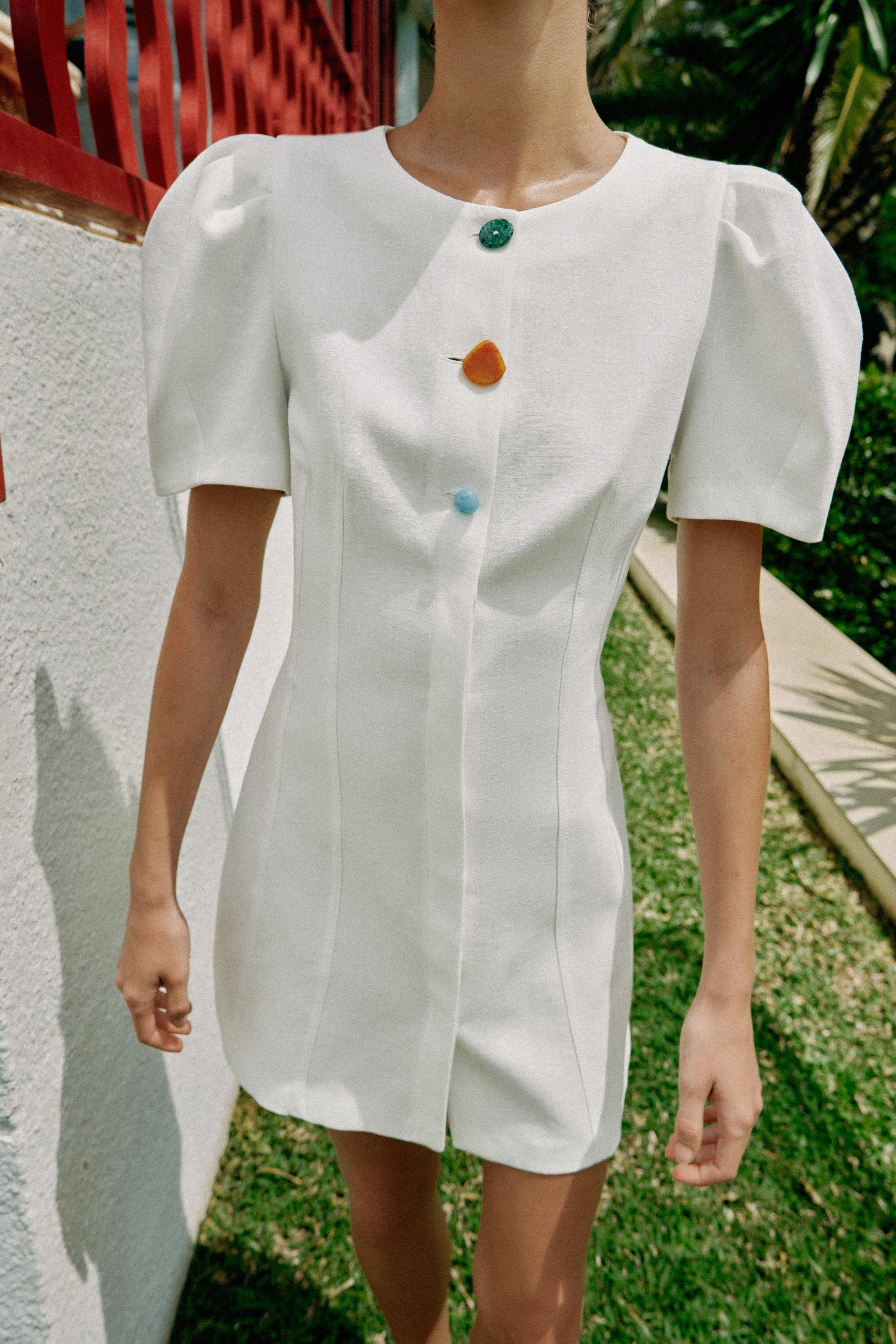 BALLOON SLEEVE SHORT DRESS | Zara US