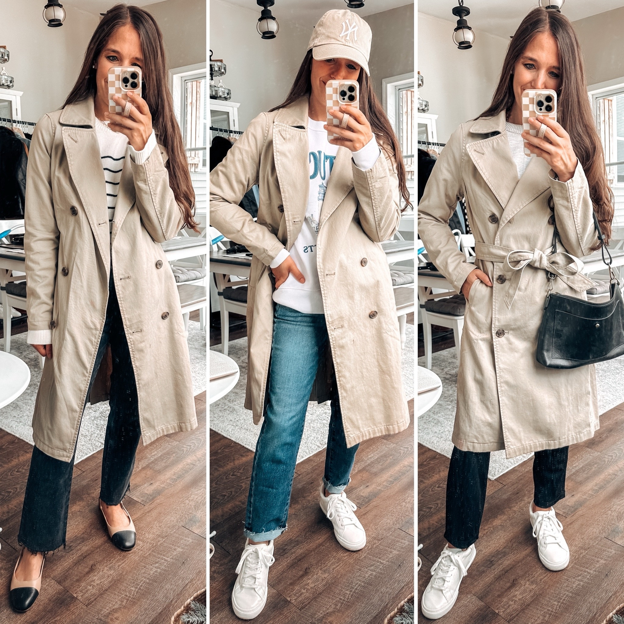 Fall capsule series! How to style a trench coat! 
Coat XS on sale
Striped sweater XS 
Jeans tts 
Joggers XS 
Sweatshirt XS 
Gray sweater small 
Shoes tts 

#LTKFindsUnder100 #LTKStyleTip #LTKFindsUnder50
