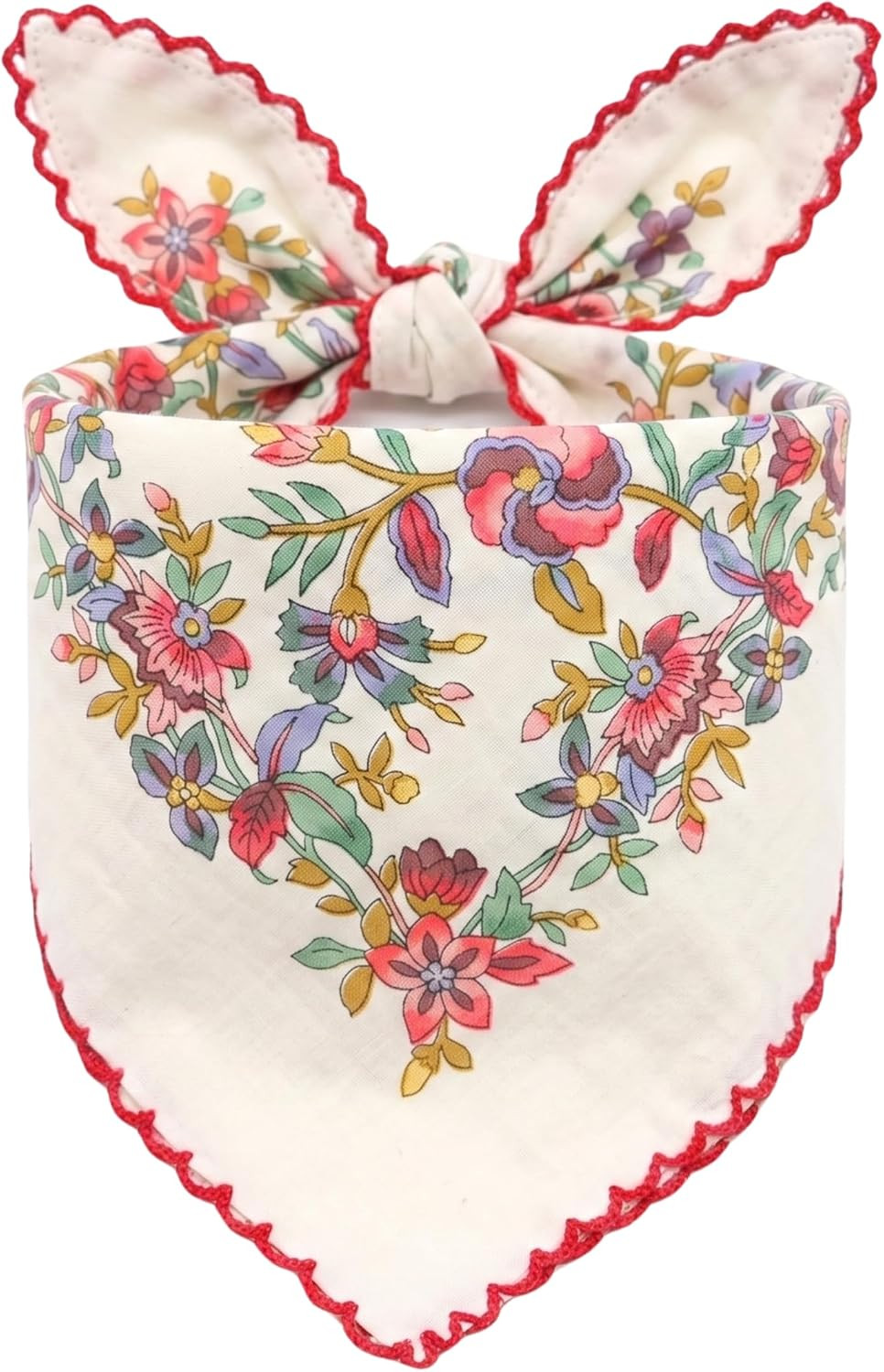 Soft Cotton & Viscose(Bamboo) Floral Bandanas, Hair wrapper, Headband, Handkerchief, Hair scarf, Neckerchief, 21”X21” | Amazon (US)