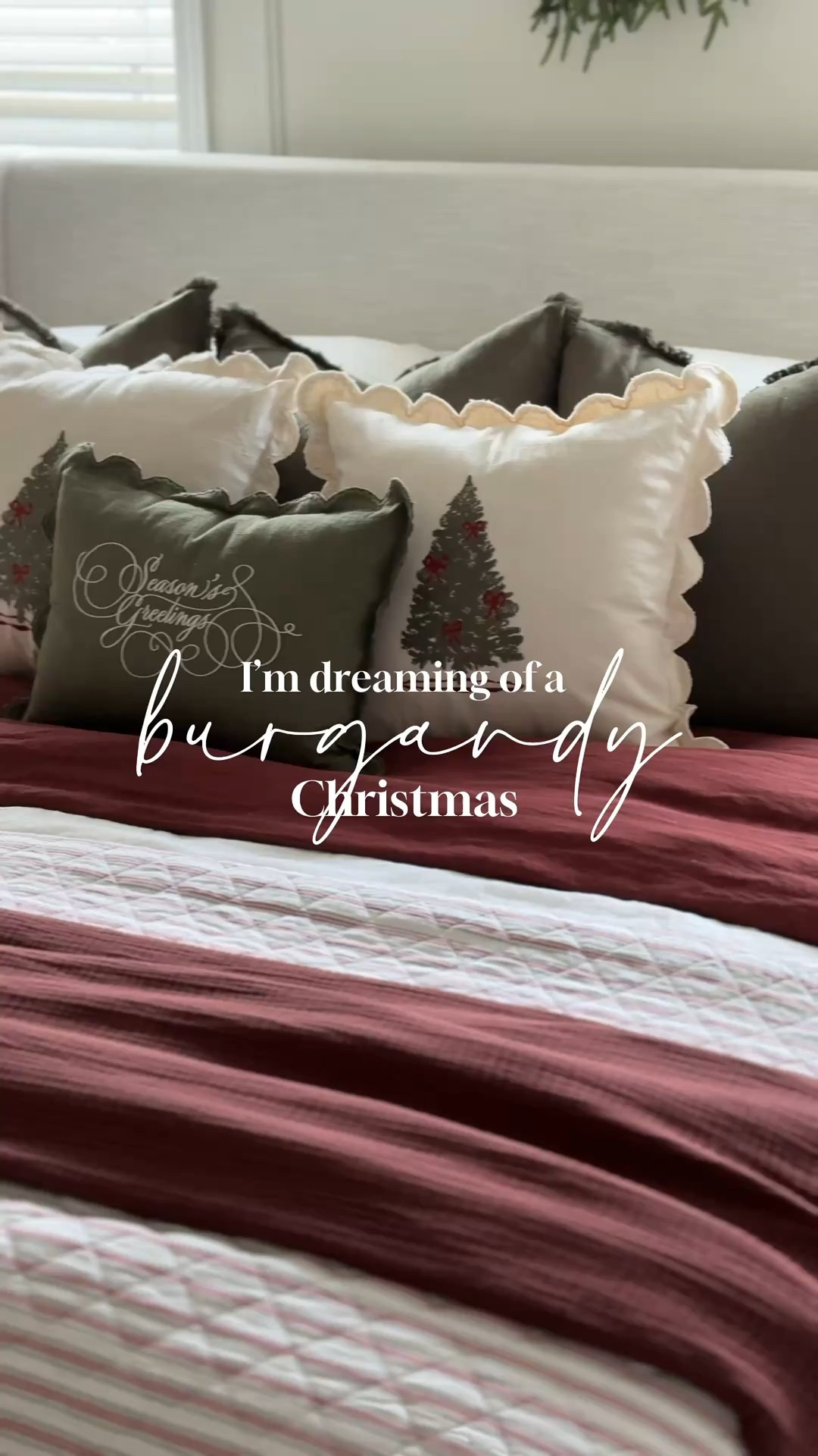 Dreaming of a ✨burgandy ✨ christmas 🎄🎶 I picked up some new burgundy sheets and a burgundy gauze throw from @onequince, and paired it with their beautiful white linen duvet cover for a little holiday bedding refresh! 

Exact products: 
European linen sheets in Burgandy
European linen duvet cover in White 
Organic airy gauze blanket in Burgandy

Code "INFG-25CREATIVELYCRISP10" saves you 10% on your first purchase 🛍️ #HolidayBedding #ChristmasBedding #MasterBedroom #CozyBedding #MasterBedroomInspo

#LTKHome #LTKHoliday #LTKmorningroutine