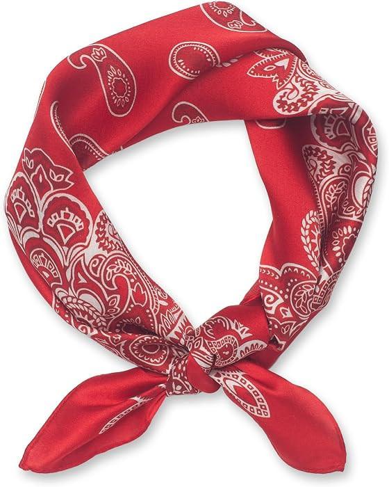 100% Mulberry Silk Square Scarf-21'' x 21''- Women Men Breathable Lightweight Neckerchief Digital... | Amazon (US)