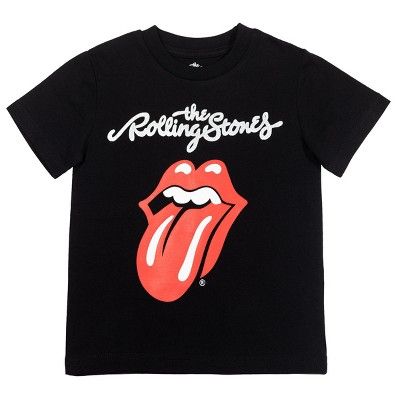 The Rolling Stones Rock Band Tongue Logo Toddler Boys Graphic T-Shirt Black | Target