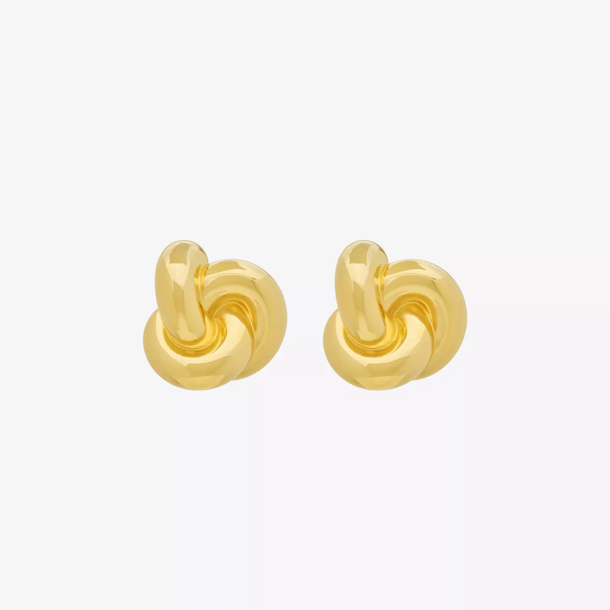 Knot Earrings In Metal Yellow/gold One Size | Saint Laurent Inc. (Global)