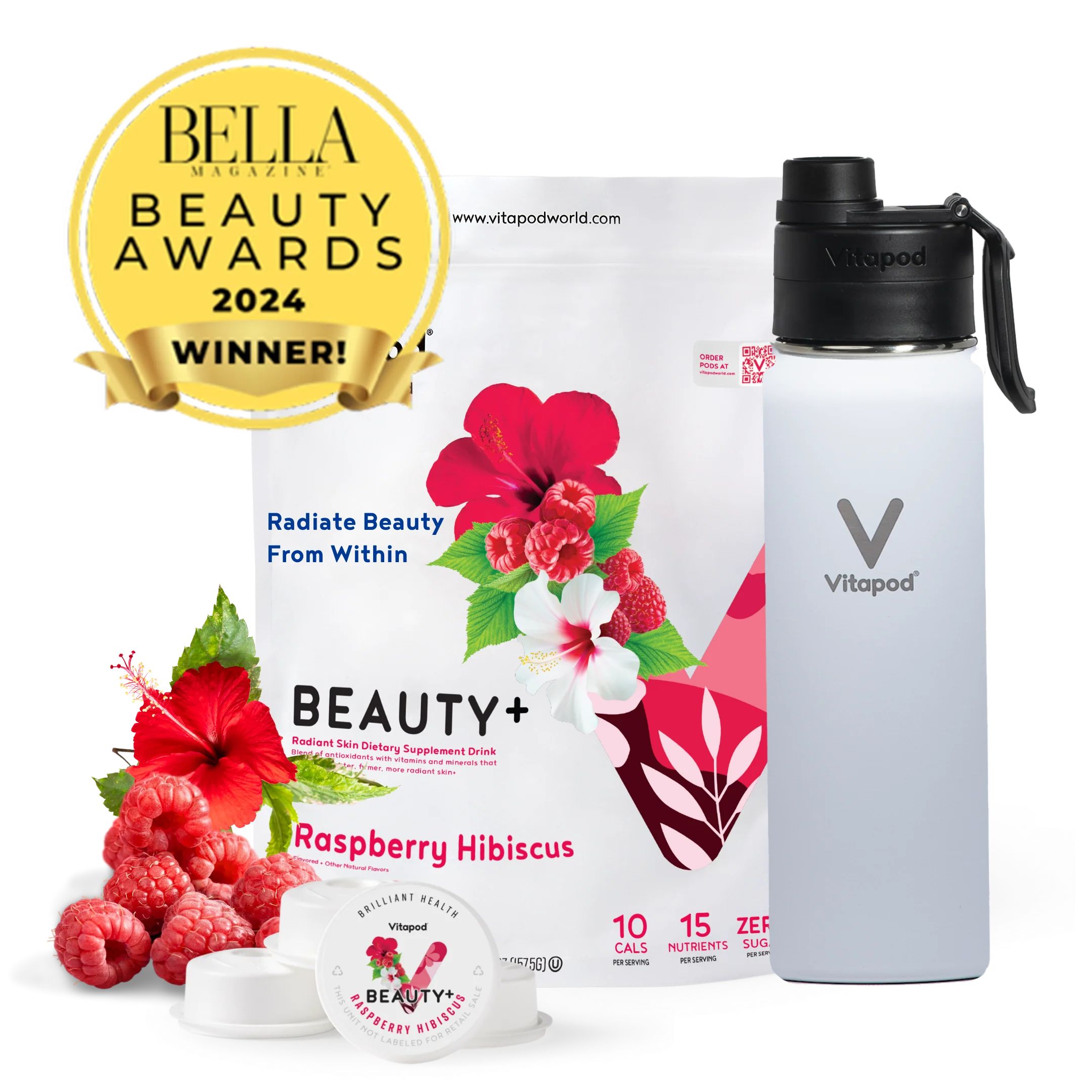 Vitapod Go Starter Bundle - BEAUTY+ Raspberry Hibiscus | Vitapod