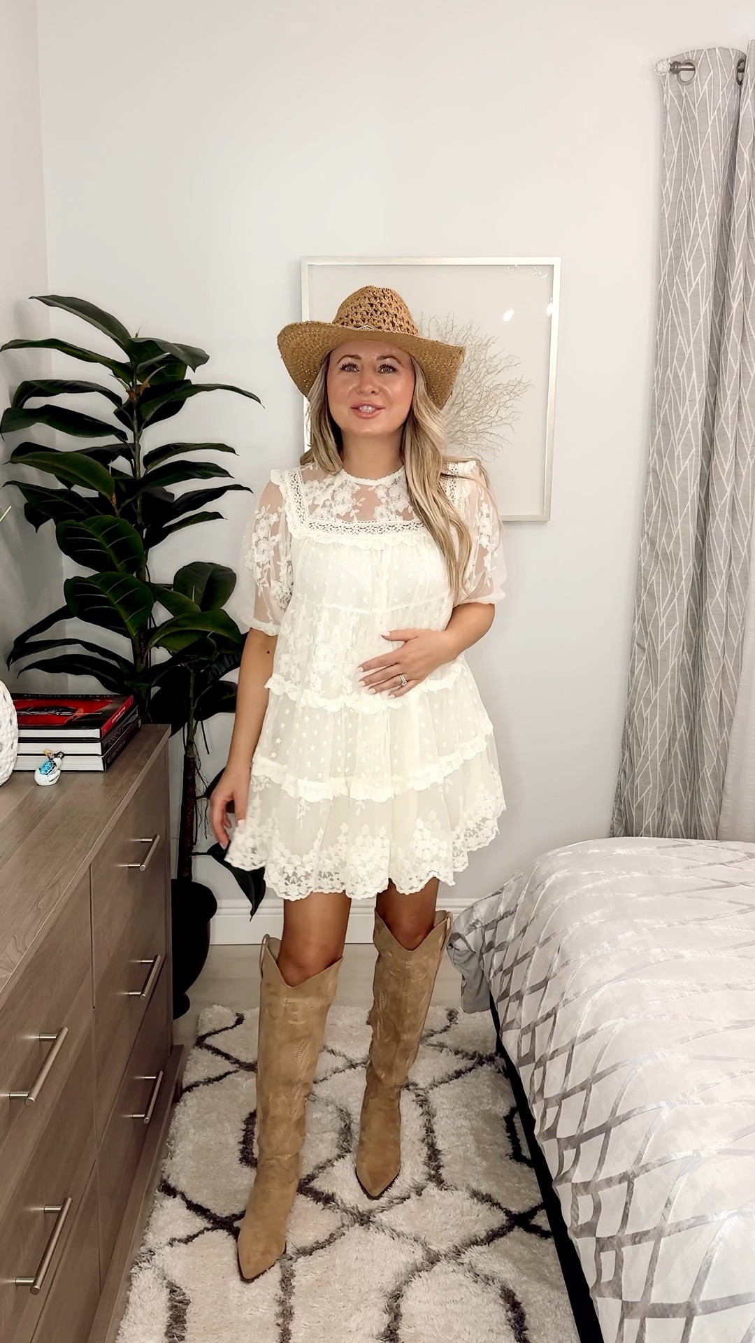 Cutest lace dress for summer. TTS
Wearing small! 
perfect for summer festival/ country concert!
Beautiful tall boots! Size up half!
Very comfortable!

#LTKootd #LTKgrwm #LTKU