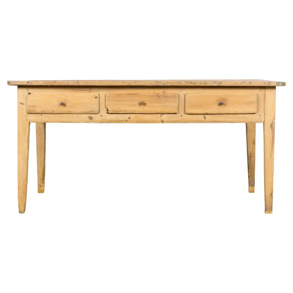 19th Century Country French Provincial Pine Farmhouse Island | 1stDibs