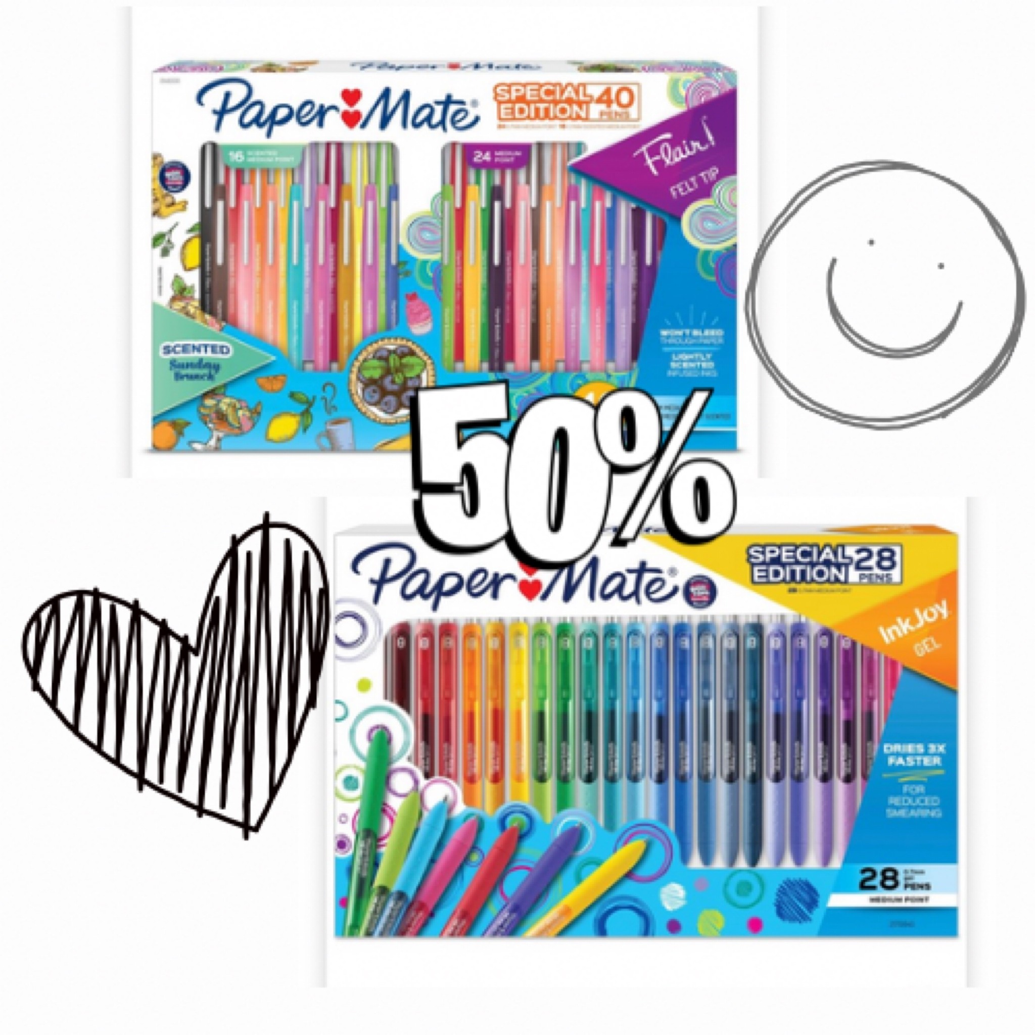 50% off my favorite pens! Such a great deal. 