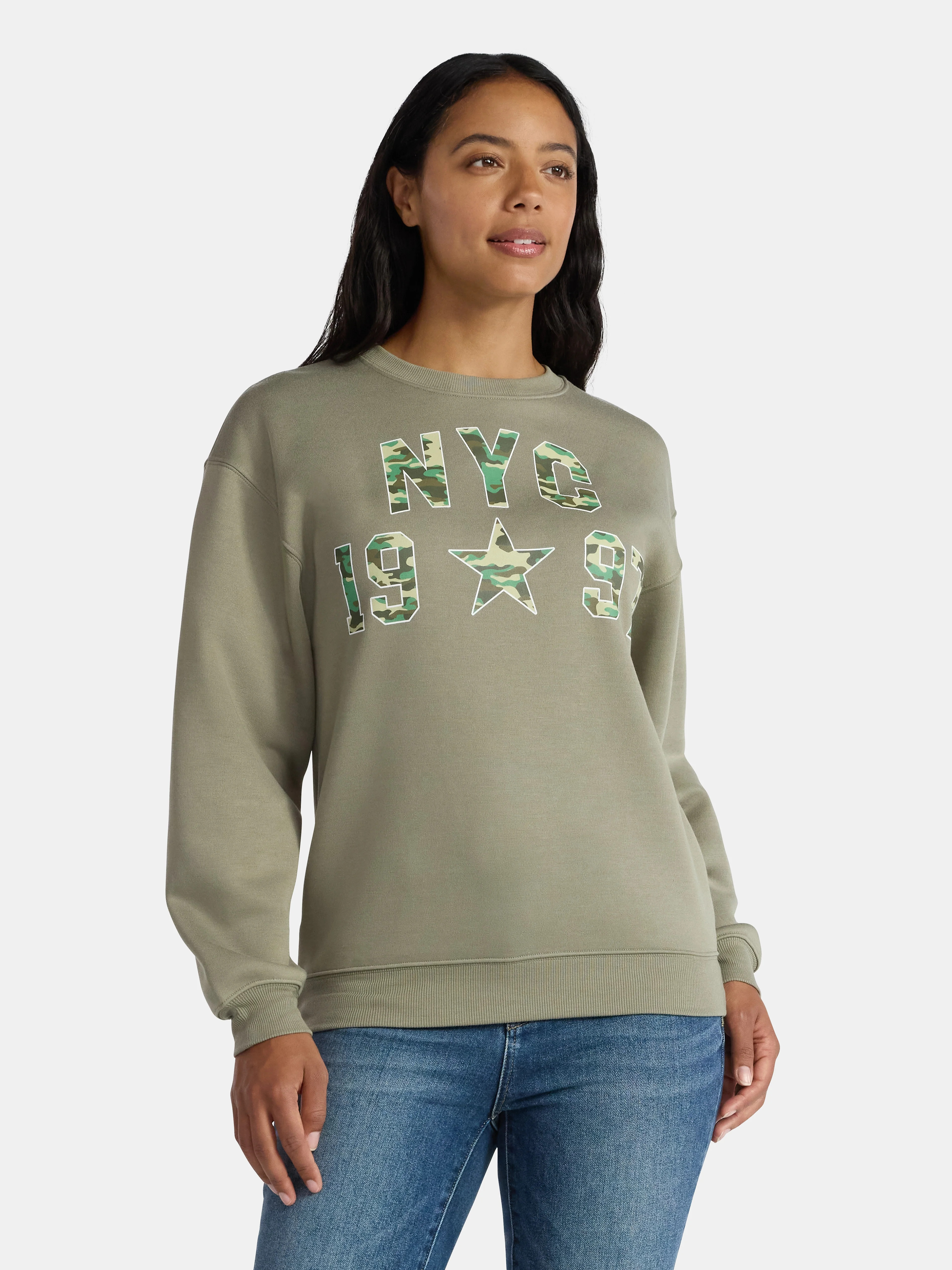 NYC 1997 Women's Graphic Sweatshirt with Long Sleeves, Sizes XXS-XXL | Walmart (US)