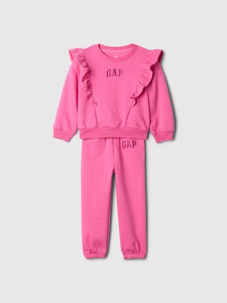 Baby &amp; Toddler VintageSoft Ruffle Logo Sweat Set | Gap (US)