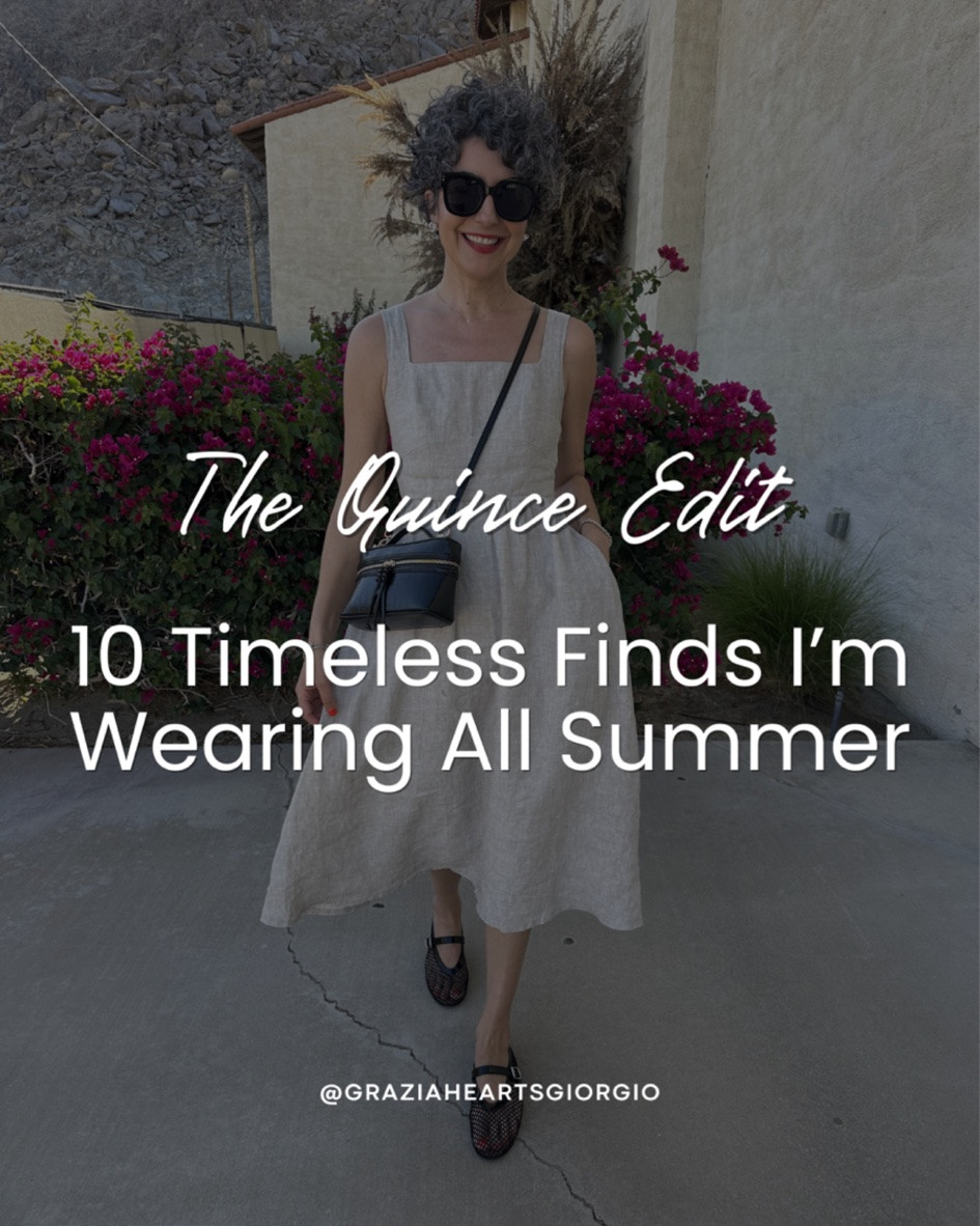 10 of my favorites for summer (and a couple all year!) from @Quince. I think you’ll reach for these over and over this season!
.
Sizing:
Black dress: small 
Vest: small 
Ankle Pants: medium 
Cotton oversized cardi: sized up to medium 
Skirt: small 
Linen Shirt: small 
Brown ribbed Cardi: small 
Blazer: medium 
Raincoat: medium
.
#quincepartner #liketkit

#LTKSeasonal #LTKOver40