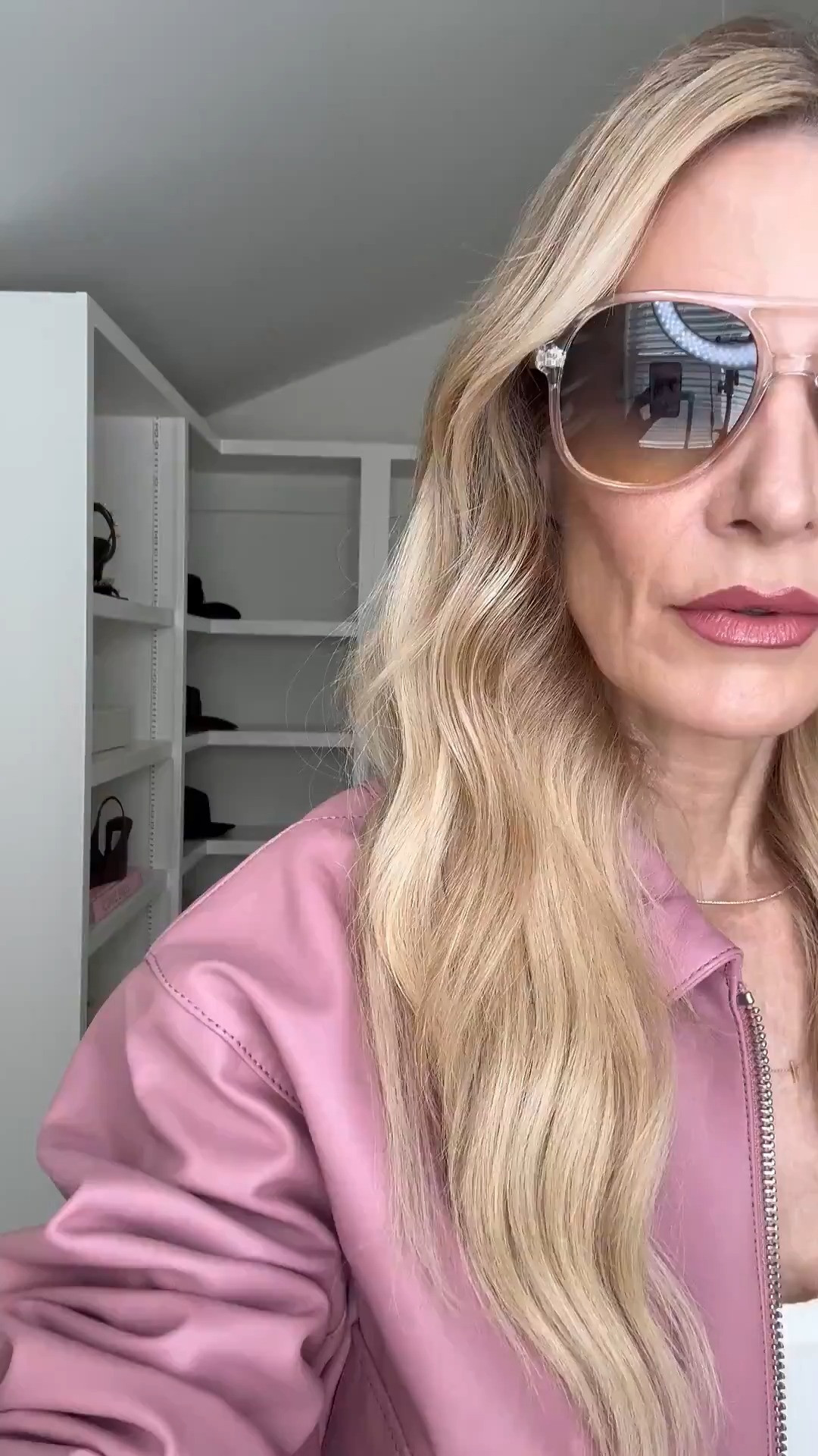 Pink perfection for today’s OOTD 💕 I’m obsessed with this gorgeous pink leather bomber jacket—such a fun pop of color for spring. I paired it with these under-$100 Levi’s in the perfect slouchy straight leg fit and finished the look with this incredibly chic tan suede clutch. Effortless, elevated, and so easy to wear. Everything runs true to size: wearing an XS in the jacket and 24 in the denim. Linked for you! ✨  

 

#LTKootd #LTKSeasonal #LTKOver40