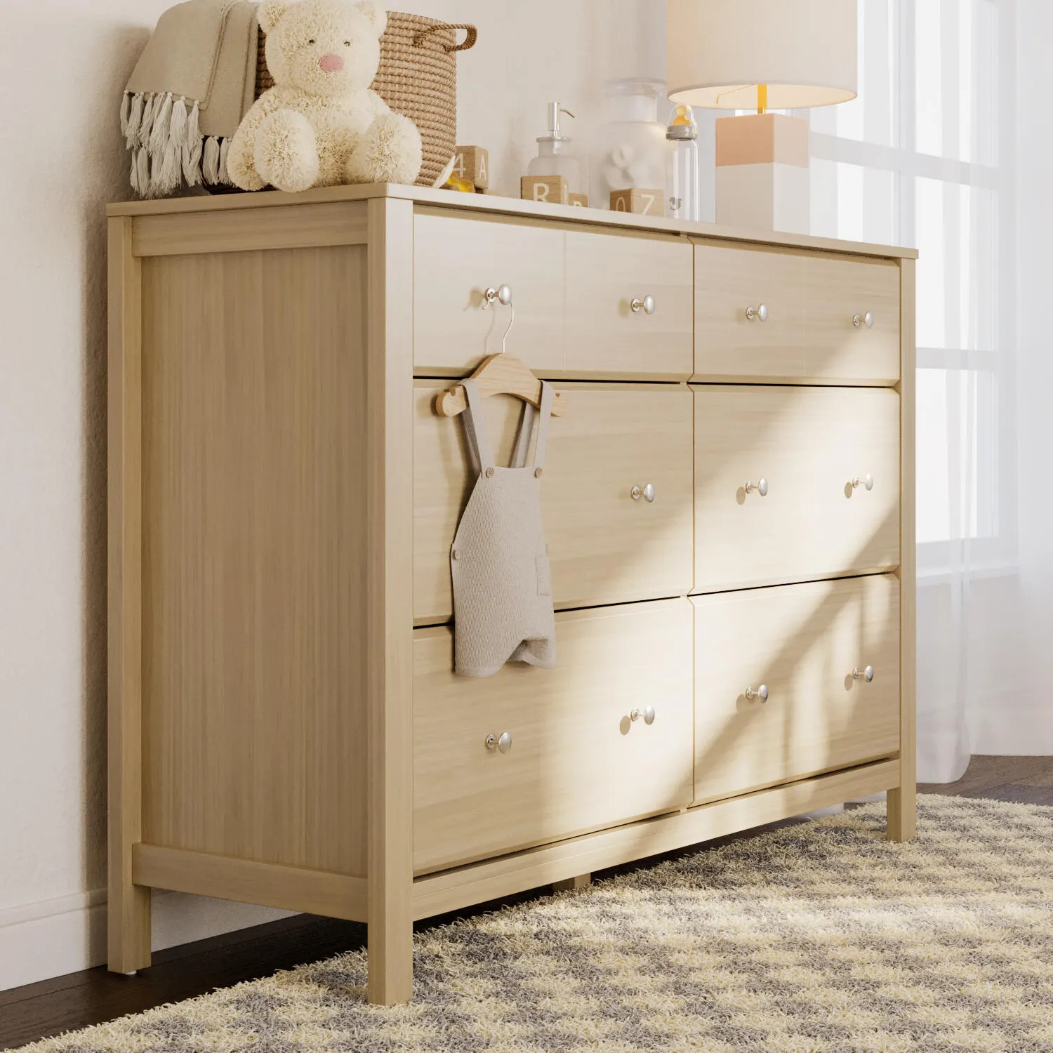 Storkcraft Horizon 6 Drawer Double Dresser, Driftwood | Ashley