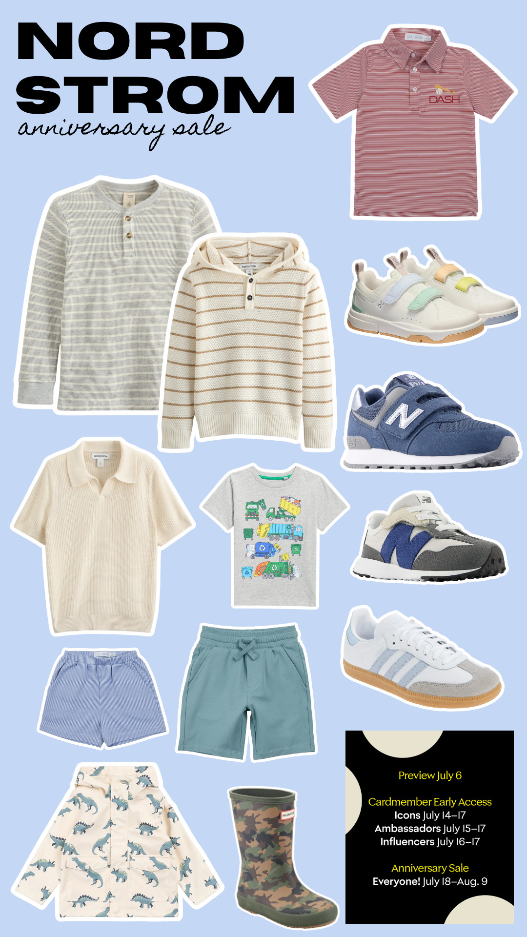 It's that time of year! The Nordstrom Anniversary sale starts today for cardholders with the Icon status and will be open to everyone starting on July 18-August 9!

My top picks for boys clothing, I'm obsessed with it all!

nordstrom sale, nordstrom anniversary sale, nordstrom, nordstrom edit, anniversary sale 

 #LTKSaleAlert #LTKKids