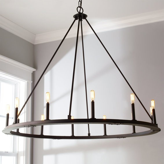 Minimalist Iron Ring Chandelier - 12 Light | Shades of Light