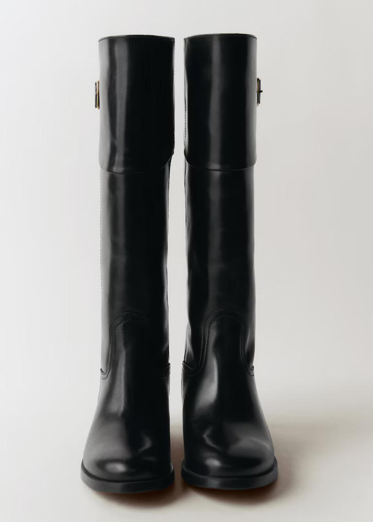 Buckles leather boots | MANGO (UK)