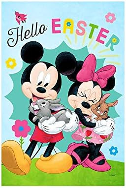 Flagology.com, Disney Hello Easter Mickey and Minnie – Garden Flag 12.5" x 18" or House Flag 28... | Amazon (US)