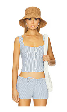 Montce Mandy Tank Top in Blue Stripe from Revolve.com | Revolve Clothing (Global)