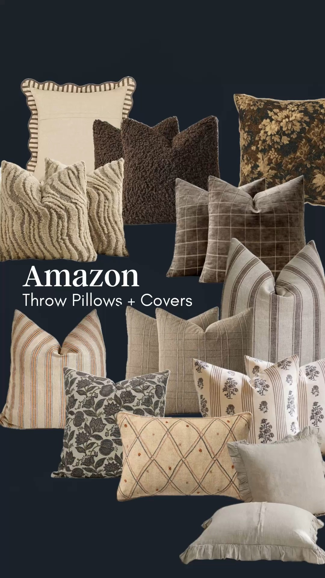 Amazon has so many good throw pillows and decorative pillow covers right now. I’m loving the mix of textured linen, vintage-inspired prints, warm brown tones, and soft neutrals that instantly add depth and warmth to a space. These are perfect for styling a cozy neutral living room, organic modern sofa, or layered bedroom bedding.

#throwpillow #throwpillowcover #livingroom #accentpillow #bedding

#LTKSeasonal #LTKHome #LTKSaleAlert