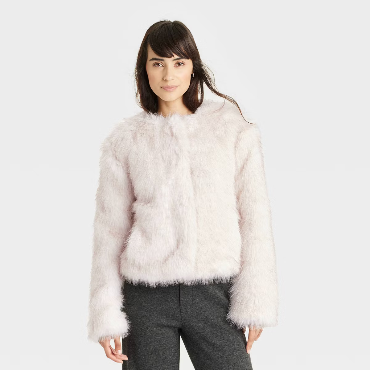Women's Faux Fur Jacket - Universal Thread™ Cream XL | Target