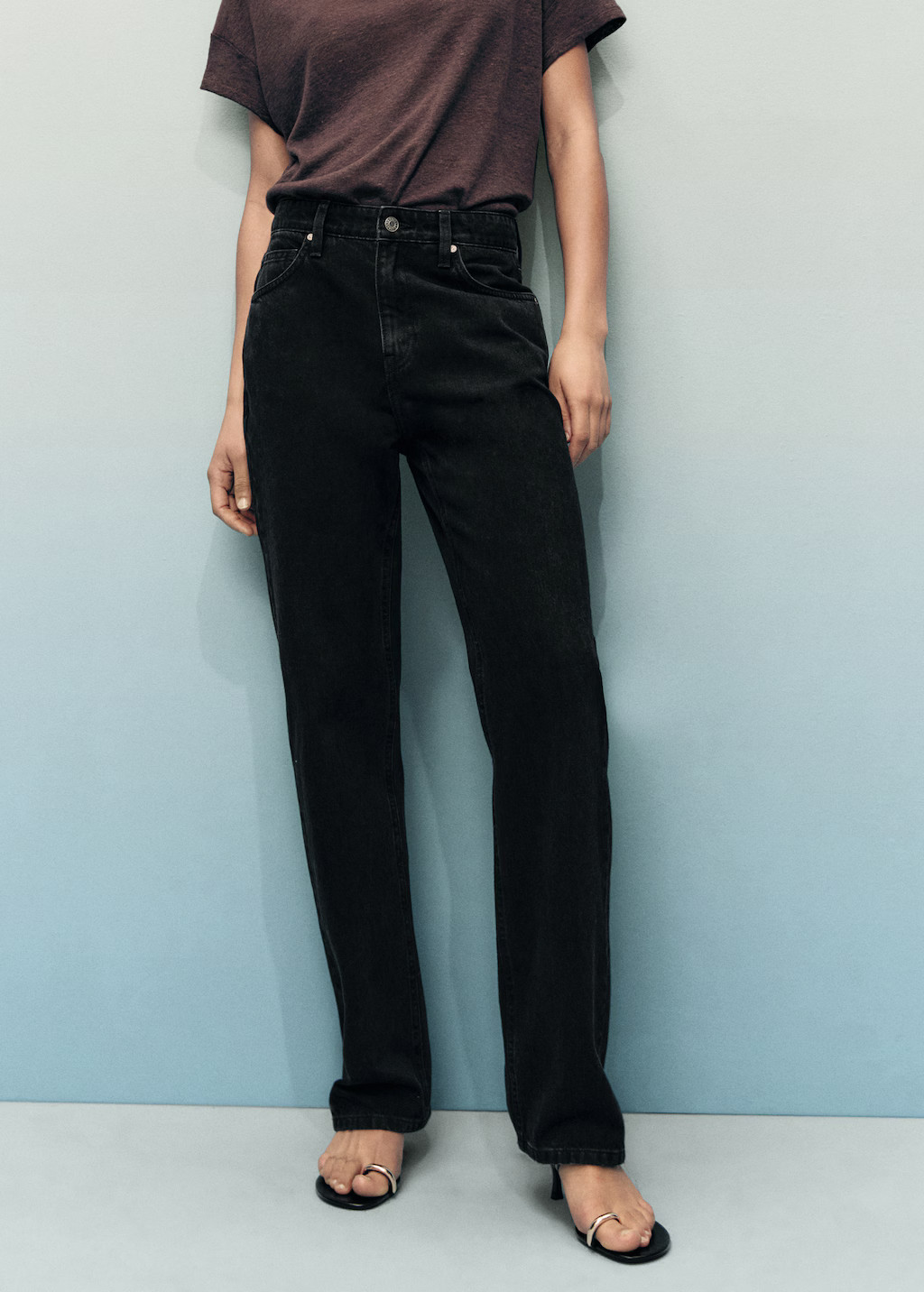 Matilda medium-rise straight-fit jeans - Women | MANGO United Kingdom | MANGO (UK)