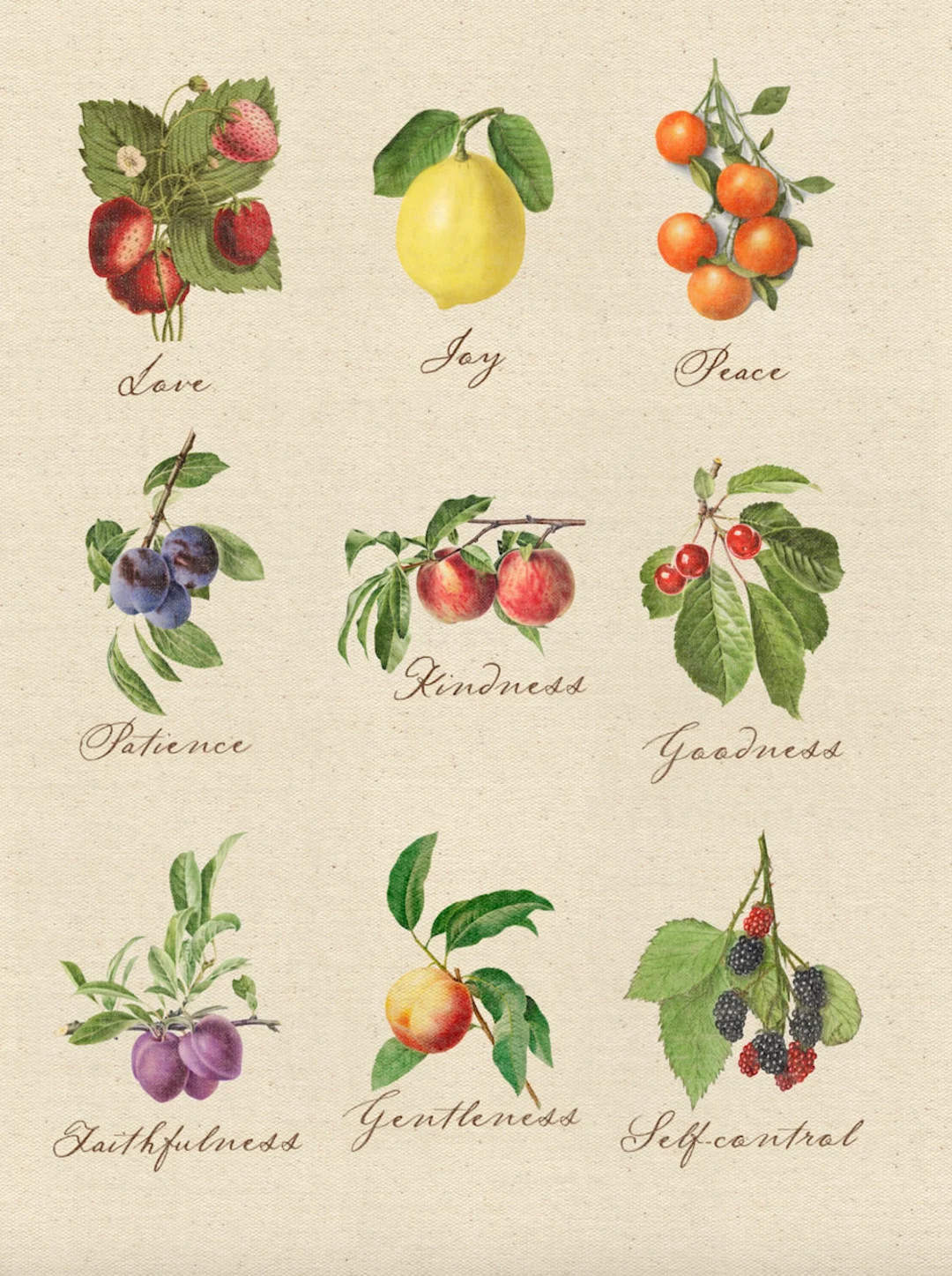 Fruit of the Spirit | Digital Art | Printable Art | Vintage | Antique | Etsy (US)