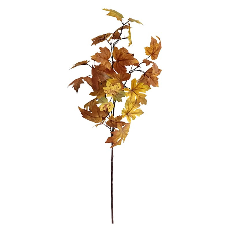 Yellow Maple Leaves Stem, 34" | At Home