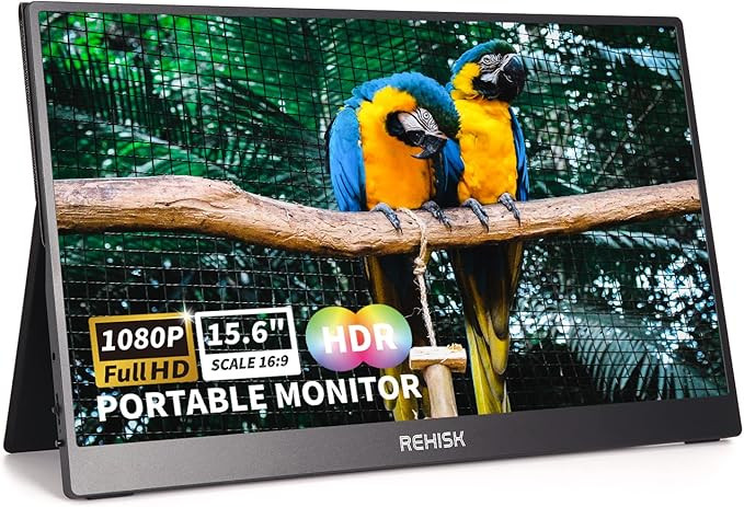 Portable Monitor ReHisk 15.6'' FHD 1080P Laptop Monitor IPS Eye Care Computer Display HDMI USB-C ... | Amazon (US)