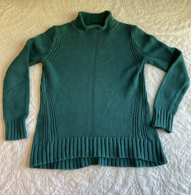 J Crew Always Kelly Green Sweater Roll Neck Small Cotton Women's Knit Heavy | eBay US