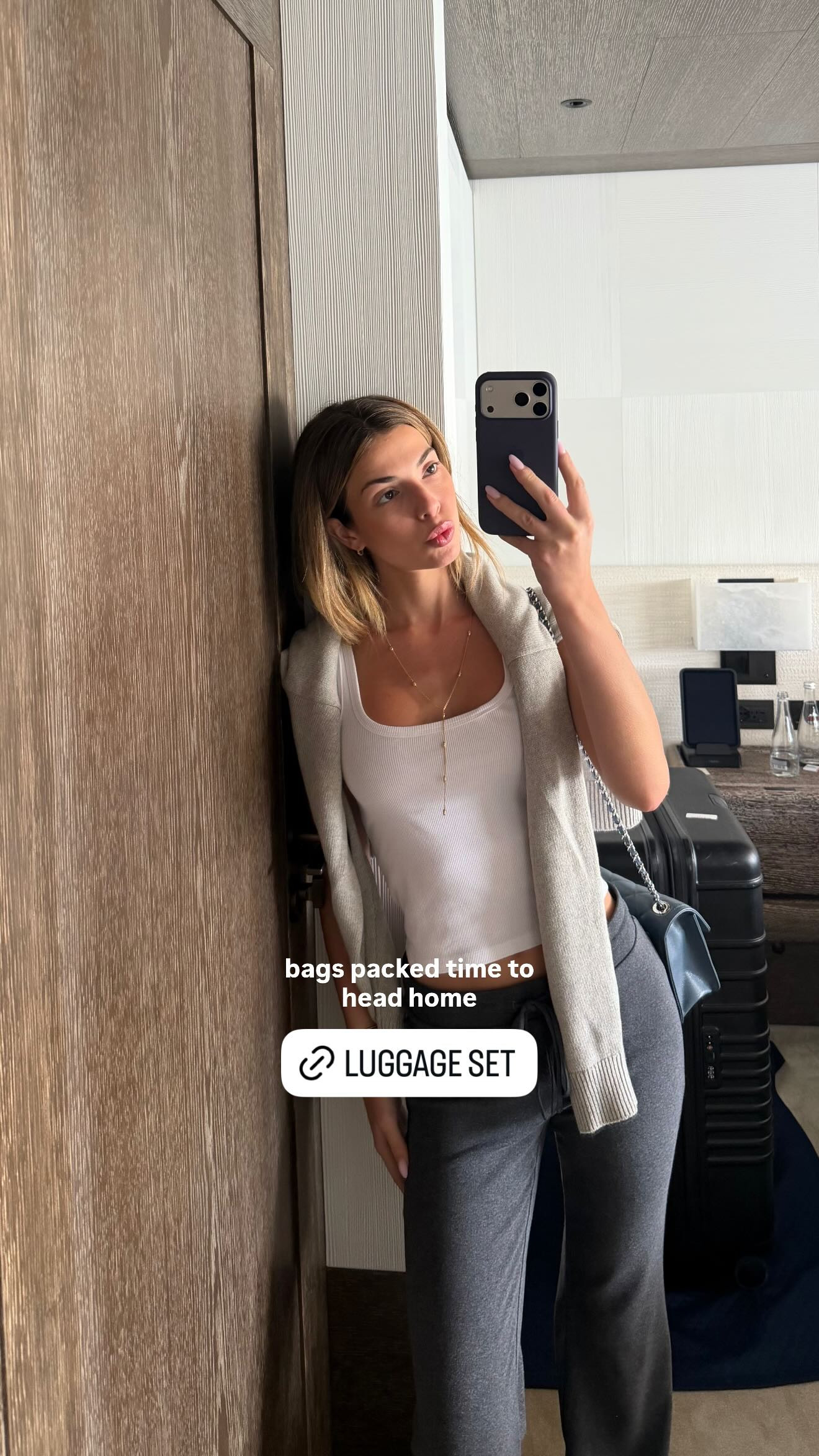 Bags packed, time to head home w my fav luggage set 

 #LTKTravel