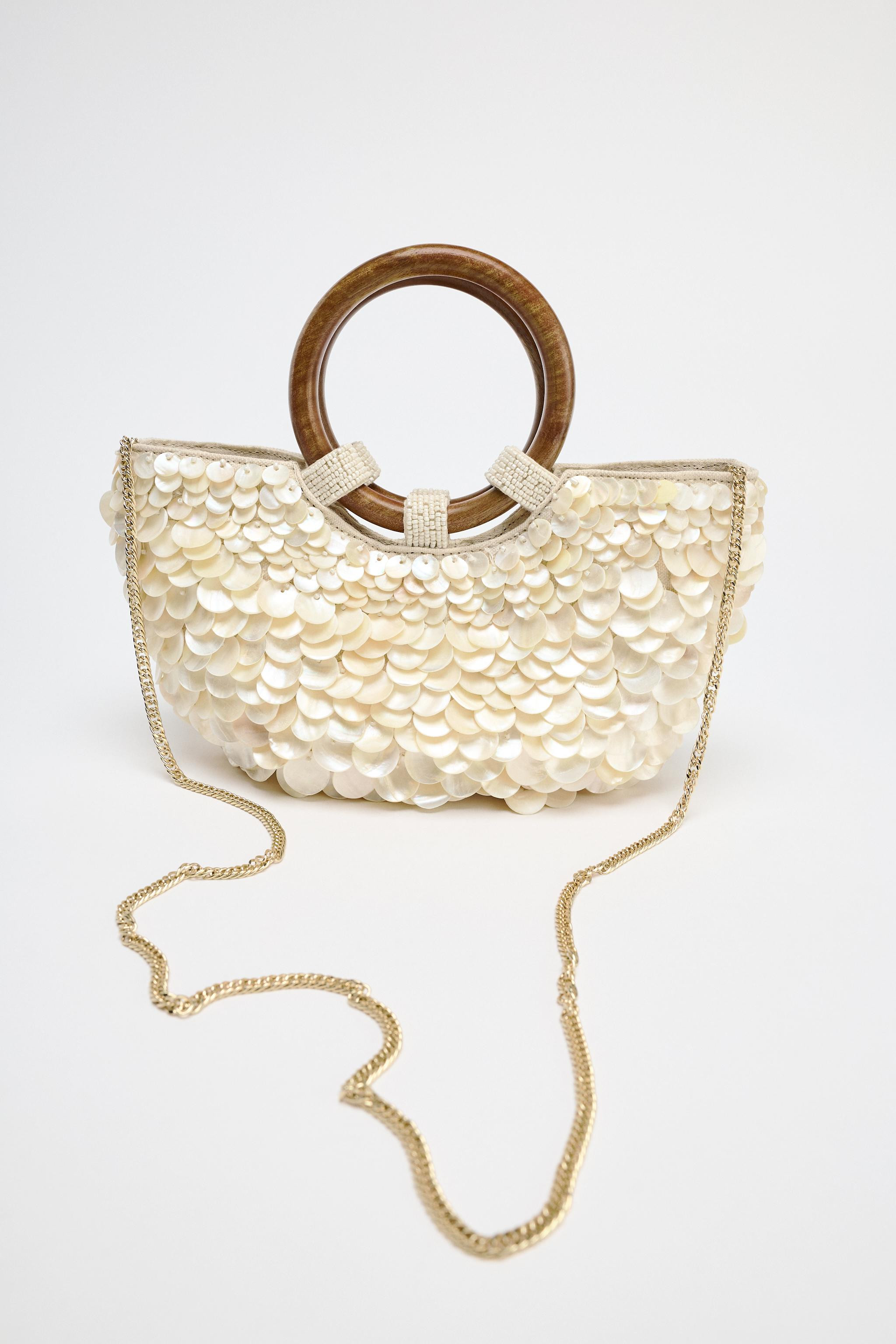 FAUX MOTHER-OF-PEARL APPLIQUÉ BAG | Zara US
