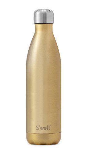 S’well Vacuum Insulated Stainless Steel Water Bottle, Double Wall, 25 oz, Sparkling Champagne | Amazon (US)