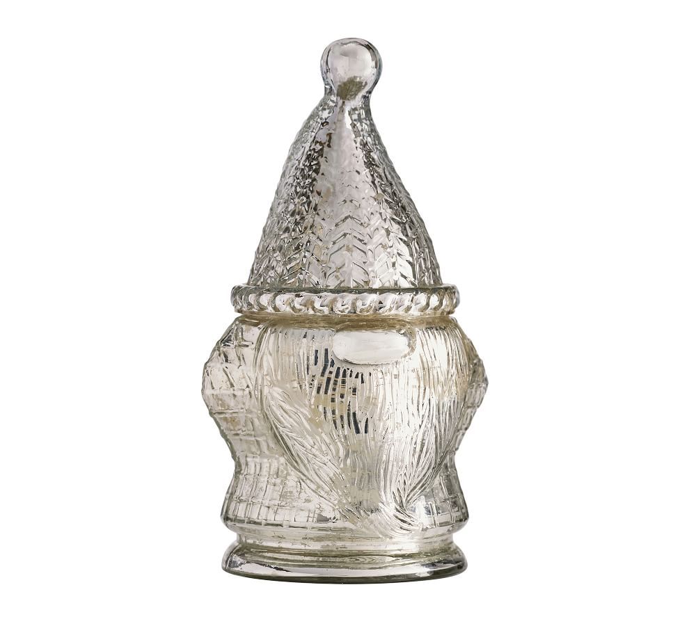 Gnome Mercury Glass Scented Candle - Winter Woods | Pottery Barn (US)