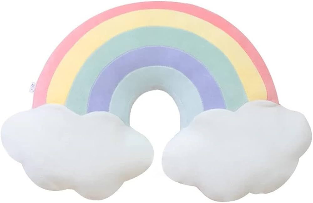 Cloud Rainbow Shaped Pillow Home Decorative Creative Cushion Plush Stuffed Pillow Candy Color Cus... | Amazon (US)